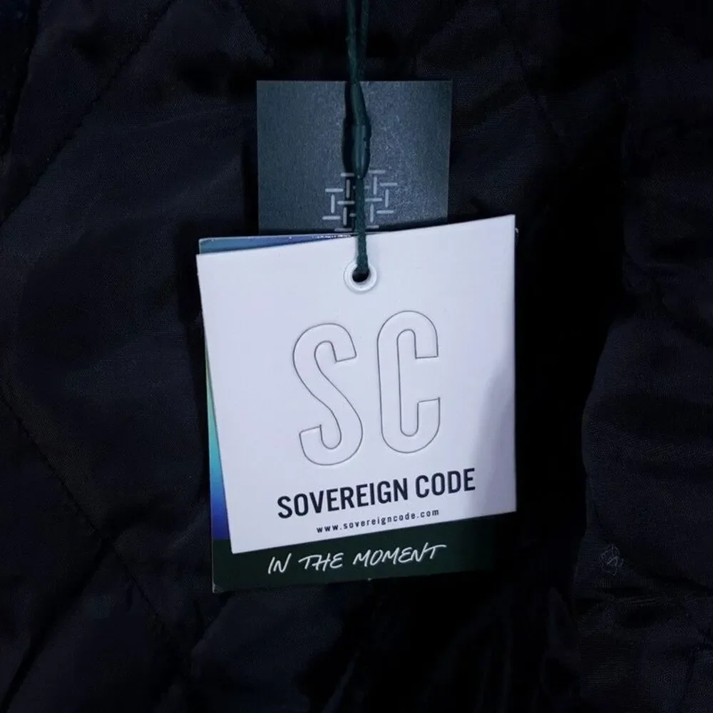SOVEREIGN CODE Plaid Flannel Shirt Jacket Mens Medium Quilted Lining Hooded